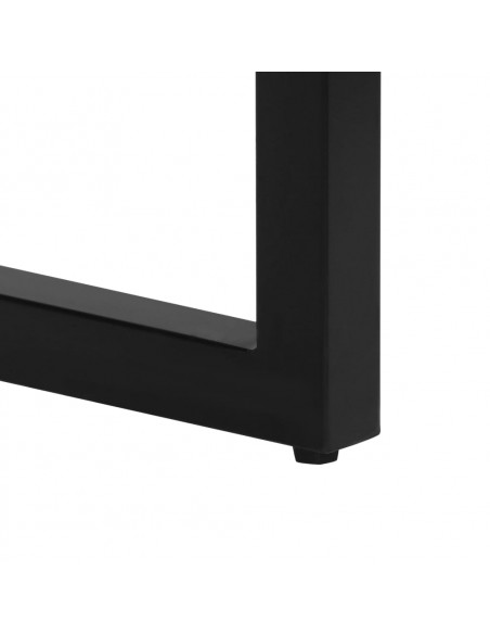 Tavolo Consolle 120x35x76 cm in Massello di Recupero e Acciaio