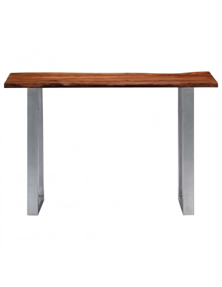 Tavolo Consolle 115x35x76 cm Legno Massello d'Acacia e Ferro