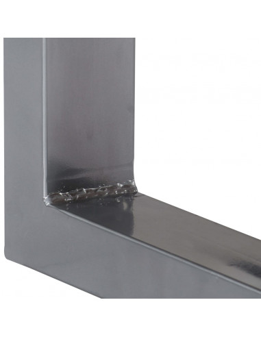 Tavolo Consolle 115x35x76 cm Legno Massello d'Acacia e Ferro