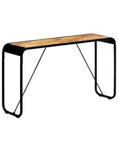 Tavolo Consolle 140x35x76 cm in Legno Massello di Mango Grezzo