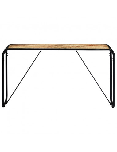 Tavolo Consolle 140x35x76 cm in Legno Massello di Mango Grezzo