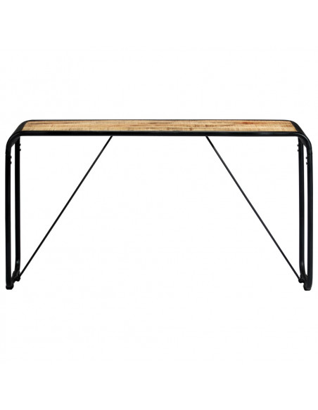 Tavolo Consolle 140x35x76 cm in Legno Massello di Mango Grezzo