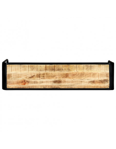 Tavolo Consolle 140x35x76 cm in Legno Massello di Mango Grezzo