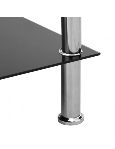 Tavolino Trasparente 45x50x45 cm in Vetro Temperato