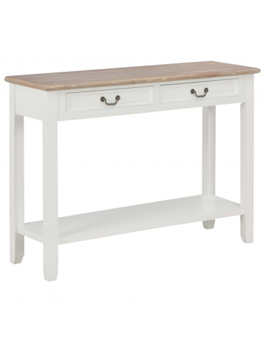 Tavolo Consolle Bianco 110x35x80 cm in Legno