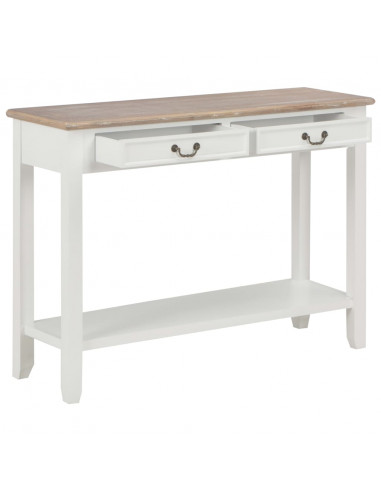 Tavolo Consolle Bianco 110x35x80 cm in Legno