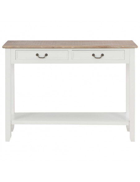 Tavolo Consolle Bianco 110x35x80 cm in Legno