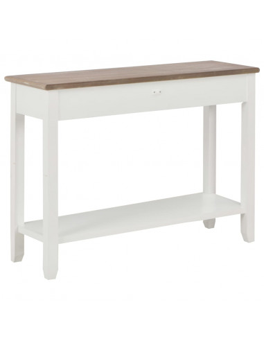 Tavolo Consolle Bianco 110x35x80 cm in Legno