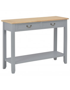 Tavolo Consolle Grigio 110x35x80 cm in Legno 2