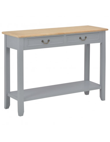 Tavolo Consolle Grigio 110x35x80 cm in Legno