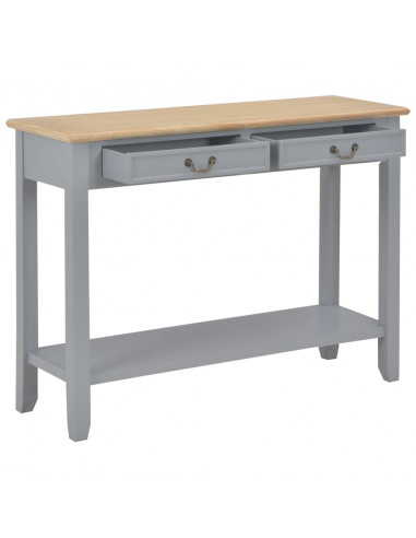 Tavolo Consolle Grigio 110x35x80 cm in Legno