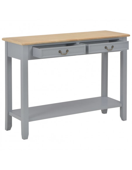 Tavolo Consolle Grigio 110x35x80 cm in Legno