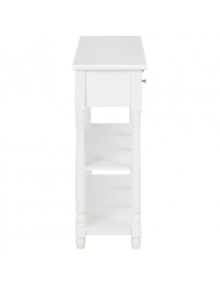 Tavolo Consolle Bianco 120x30x76 cm in MDF