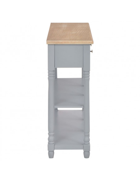 Tavolo Consolle Grigio 120x30x76 cm in MDF