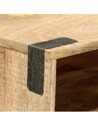 Tavolo Consolle 115x30x76 cm in Legno Massello di Mango Grezzo