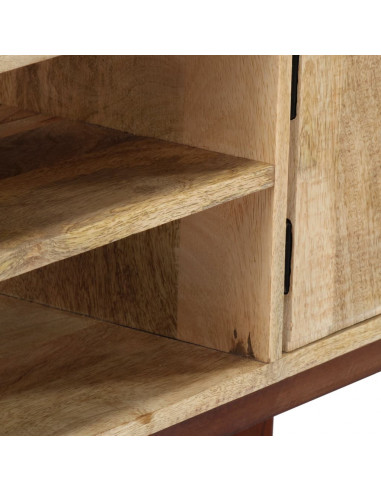 Tavolo Consolle 115x30x76 cm in Legno Massello di Mango Grezzo