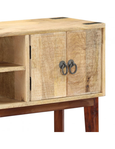 Tavolo Consolle 115x30x76 cm in Legno Massello di Mango Grezzo