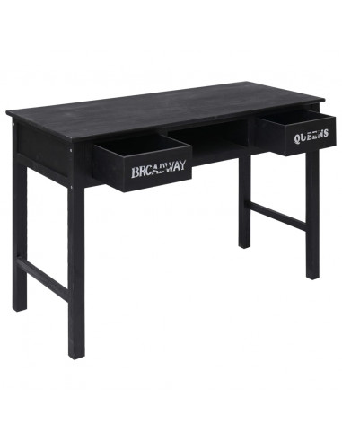 Tavolo Consolle Nero 110x45x76 cm in Legno