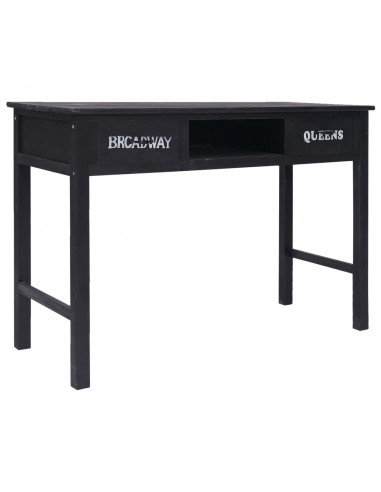 Tavolo Consolle Nero 110x45x76 cm in Legno