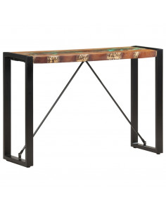 Tavolo Consolle 110x35x76 cm in Legno Massello di Recupero 2