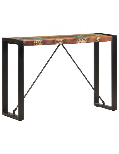 Tavolo Consolle 110x35x76 cm in Legno Massello di Recupero