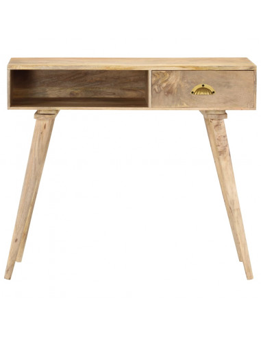 Tavolo Consolle 90x45x75 cm in Legno Massello di Mango