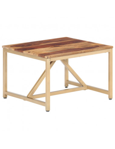 Tavolino Laterale 60x60x40 cm in Legno Massello di Sheesham