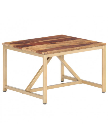 Tavolino Laterale 60x60x40 cm in Legno Massello di Sheesham