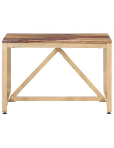 Tavolino Laterale 60x60x40 cm in Legno Massello di Sheesham