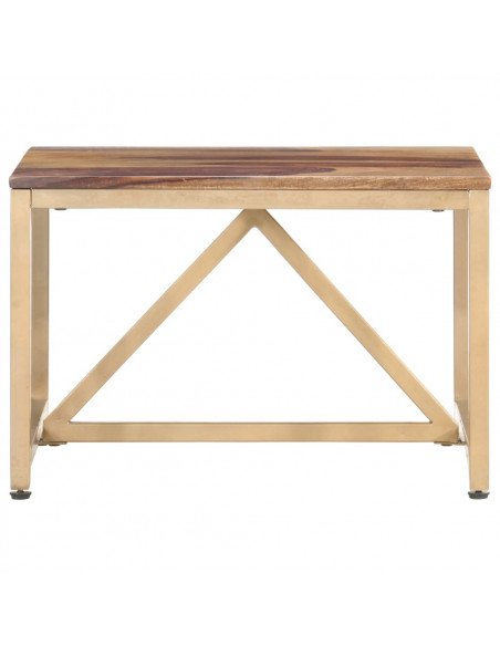 Tavolino Laterale 60x60x40 cm in Legno Massello di Sheesham