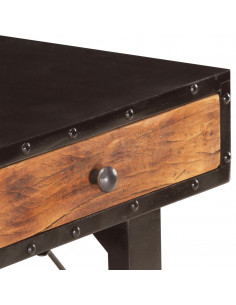 Tavolo Consolle 118x35x76 cm in Legno Massello di Recupero 2