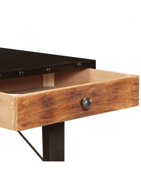 Tavolo Consolle 118x35x76 cm in Legno Massello di Recupero