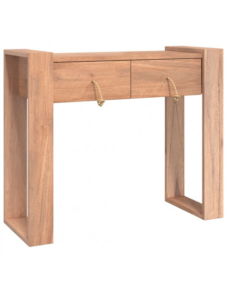 Tavolo Consolle 90x35x75 cm in Legno Massello di Teak