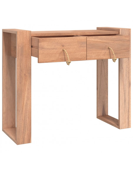 Tavolo Consolle 90x35x75 cm in Legno Massello di Teak