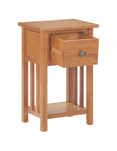 Tavolino Portariviste con Cassetto 35x27x55 cm Legno di Rovere