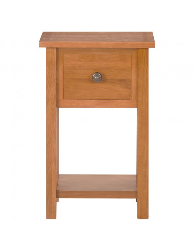 Tavolino Portariviste con Cassetto 35x27x55 cm Legno di Rovere