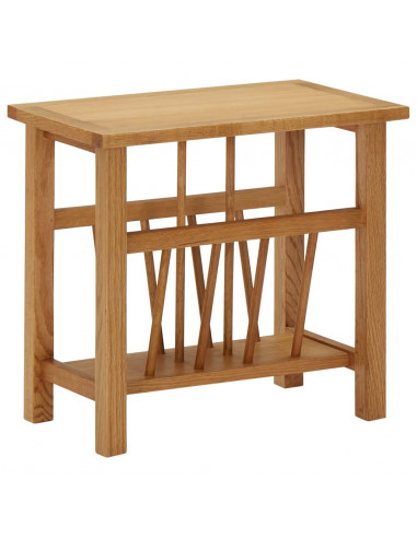 Tavolino con Portariviste 45x27x42 cm Massello di Rovere