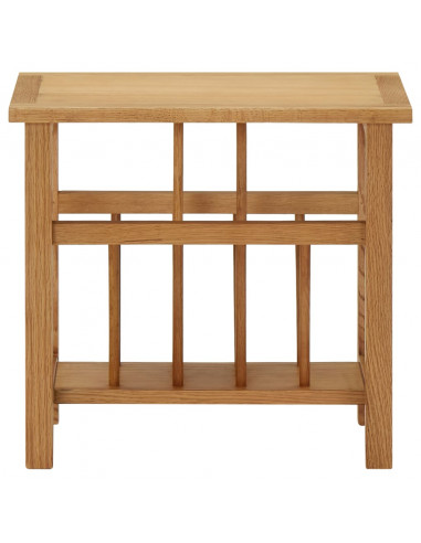 Tavolino con Portariviste 45x27x42 cm Massello di Rovere