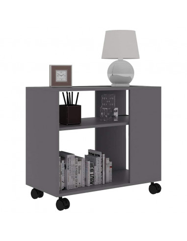 Tavolino da Salotto Grigio 70x35x55 cm in Legno Multistrato