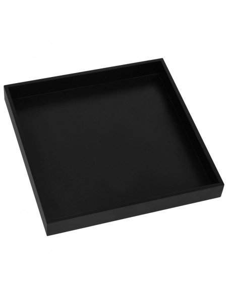 Tavolino Laterale Nero e Oro 38x38x38,5 cm in MDF