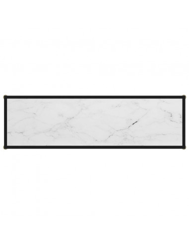 Tavolo Consolle Bianco 120x35x75 cm in Vetro Temperato