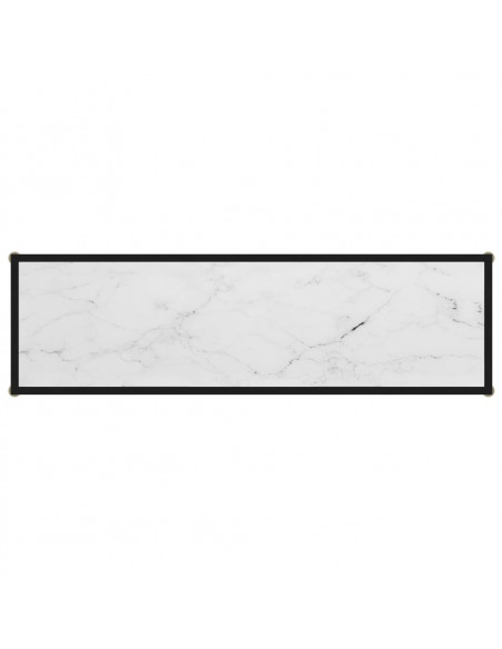 Tavolo Consolle Bianco 120x35x75 cm in Vetro Temperato