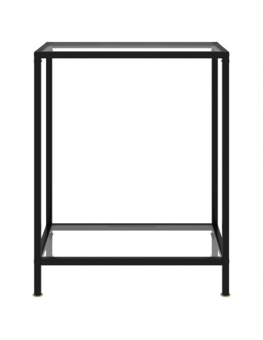 Tavolo Consolle Trasparente 60x35x75 cm in Vetro Temperato