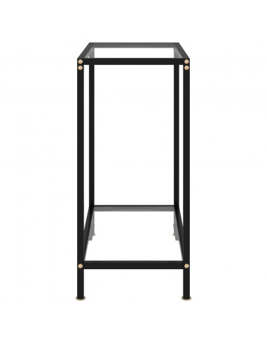 Tavolo Consolle Trasparente 60x35x75 cm in Vetro Temperato