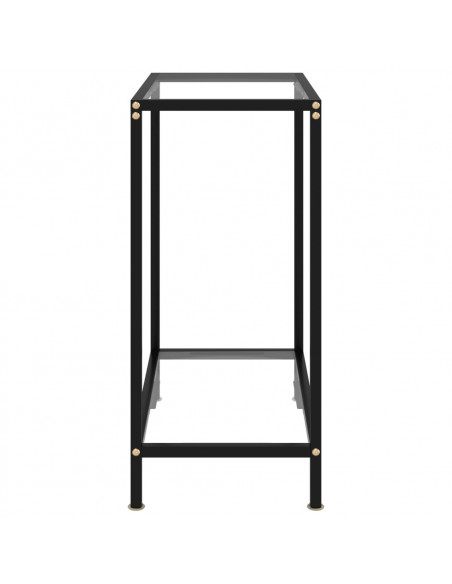 Tavolo Consolle Trasparente 60x35x75 cm in Vetro Temperato