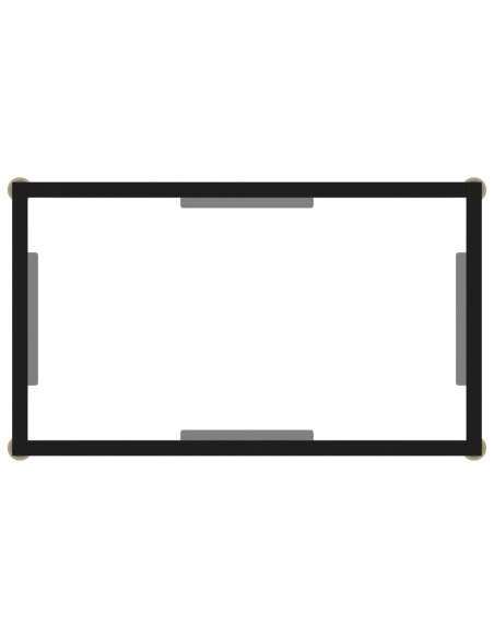 Tavolo Consolle Trasparente 60x35x75 cm in Vetro Temperato