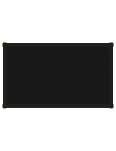 Tavolo Consolle Nero 60x35x75 cm in Vetro Temperato