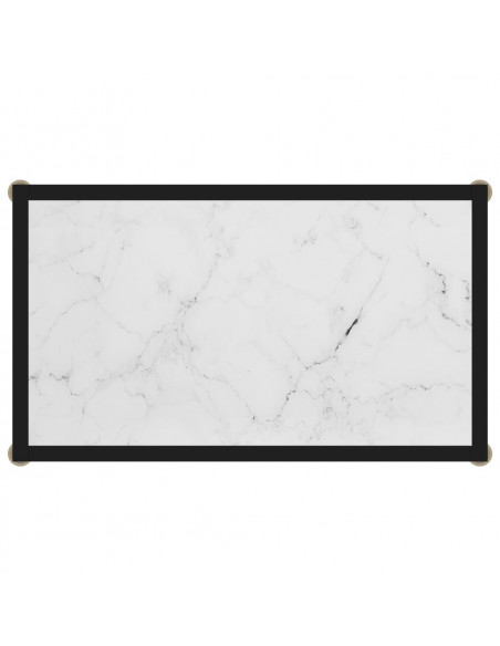Tavolo Consolle Bianco 60x35x75 cm in Vetro Temperato