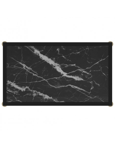 Tavolo Consolle Nero 60x35x75 cm in Vetro Temperato