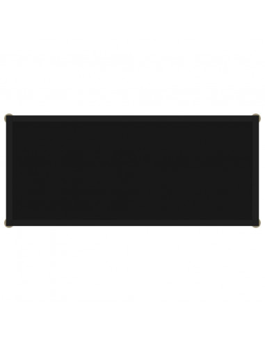 Tavolo Consolle Nero 80x35x75 cm in Vetro Temperato